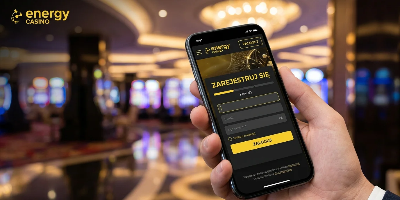 Energy Casino rejestracja w aplikacji mobilnej — formularz Zarejestruj się
